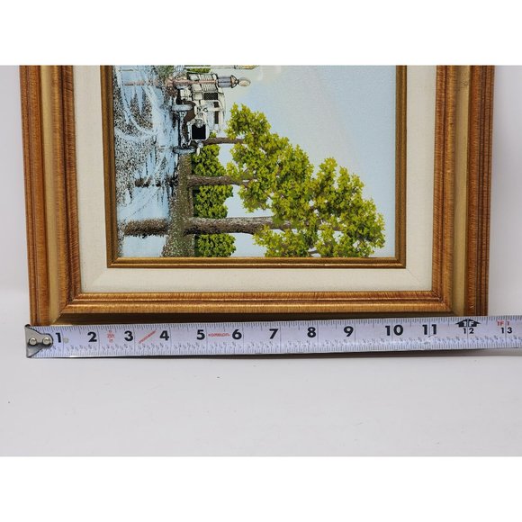 Vintage H. Hargrove Canvas Serigraph Old‎ Time Texaco Gas Station Signed - Picture 7 of 7